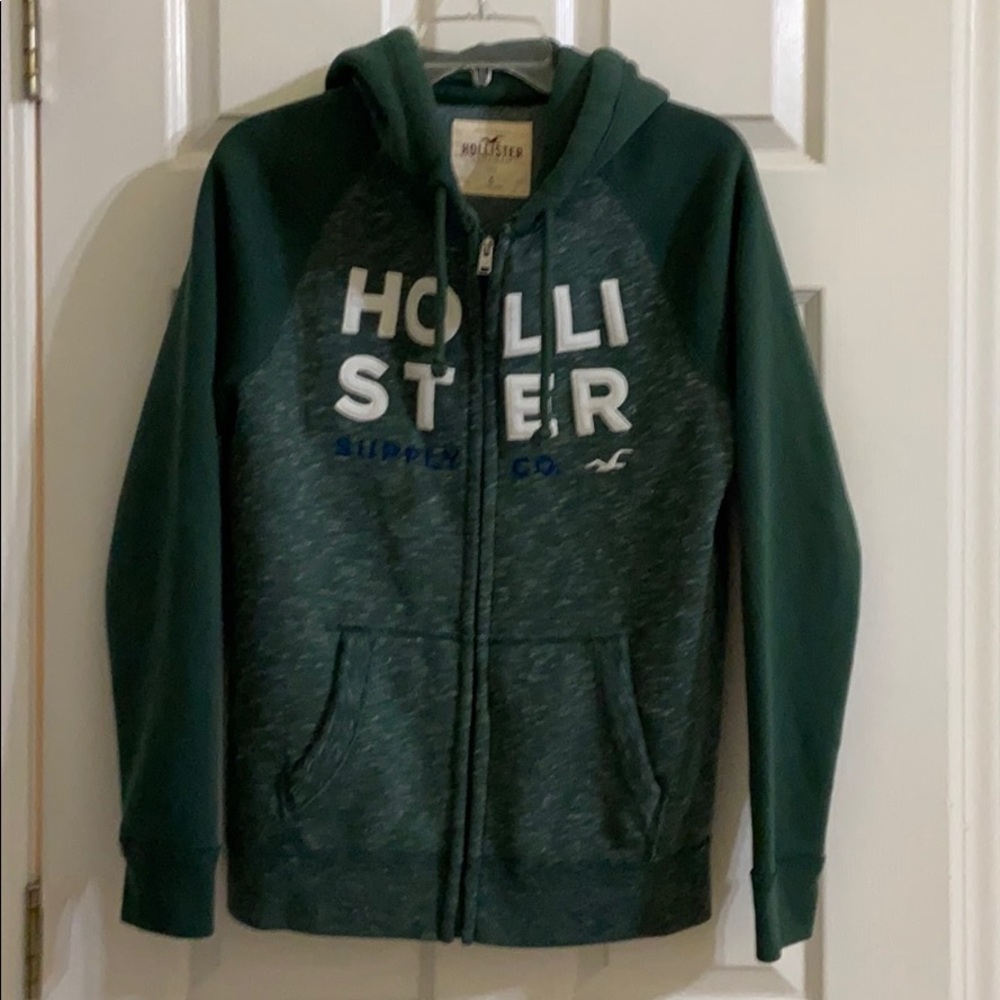 Hollister California Sweatshirt Hoodie green sz s